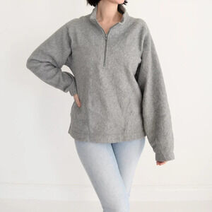 Vintage  Northern Spirit Grey Half Zip Long Sleeve Sweater Size Large